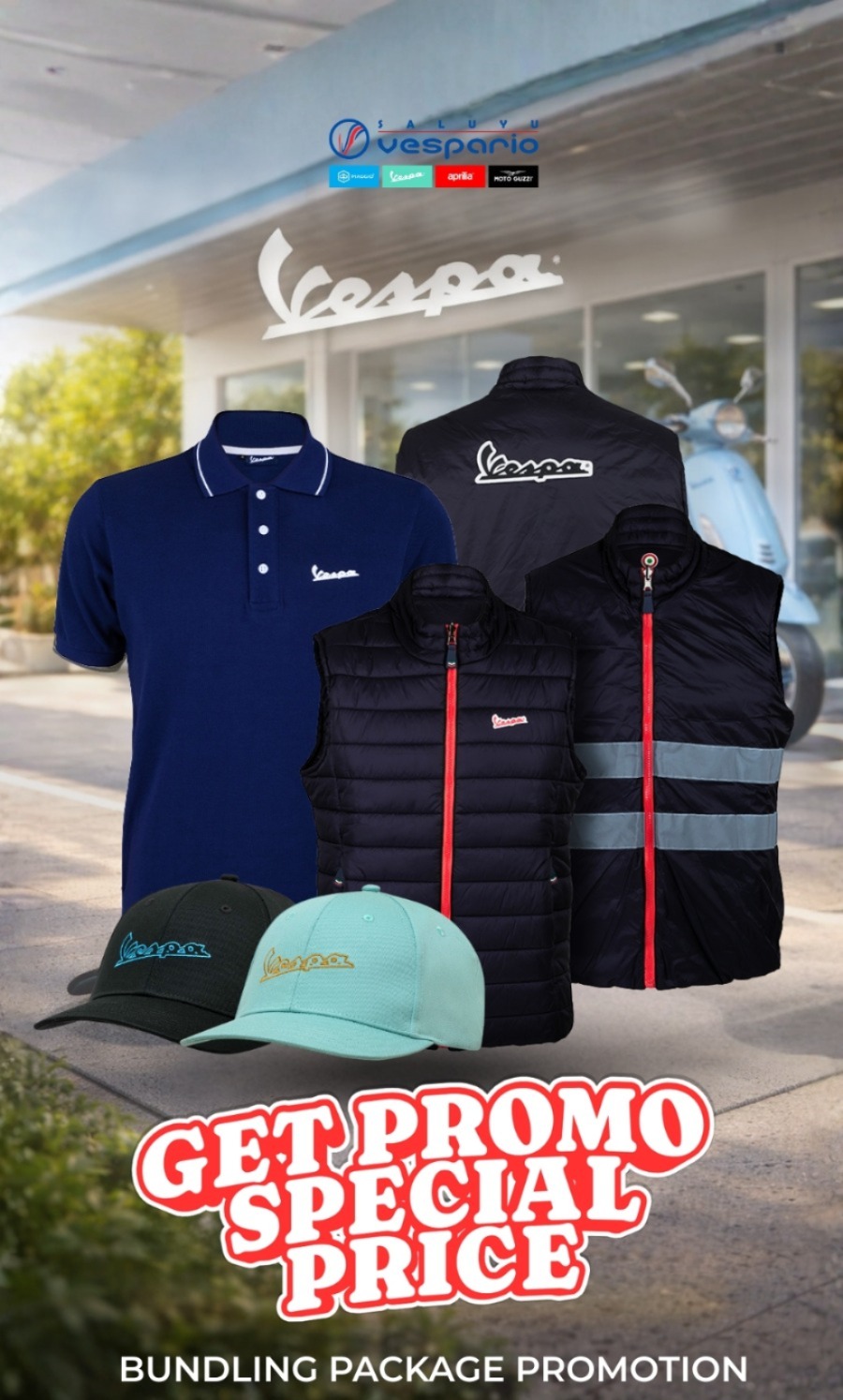 Promo Spesial Apparel, Accessories & Merchandise Vespa Juli 2026 - Vespa Matic Bandung Dago